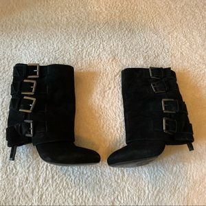 GUESS MARCIANO BOOT DAYLEE BLACK SUEDE ABOVE ANKLE BOOTIE Size 7